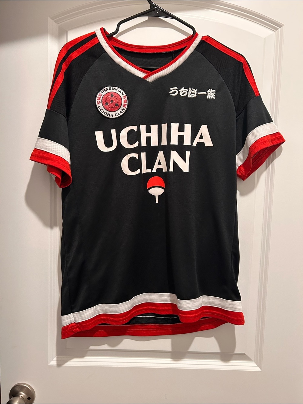 Uchiha Clan Black & Red Men’s Jersey Shirt